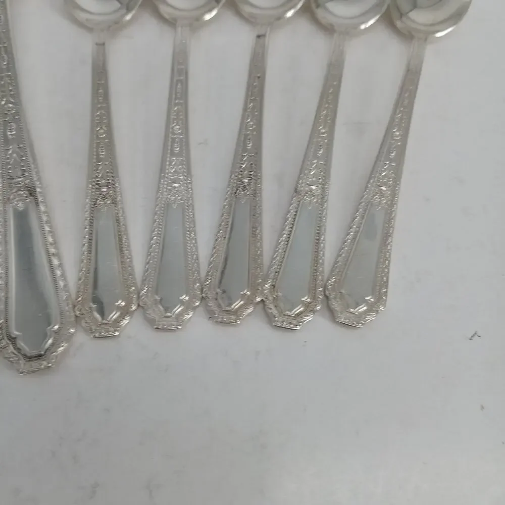8X SS ROGERS Extra Plate SilverPlate CHALFONTE Soup Spoons Demitasse Flatware